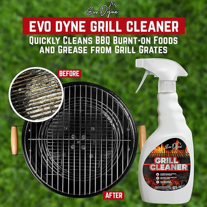 Evo Dyne Grill Cleaner Spray 3-Pack 32 oz Heavy-Duty Degreaser | Grill Cleaner - Bulk Cleaning Value - BBQ Degreaser - 3-Pack - Heavy-Duty Formula