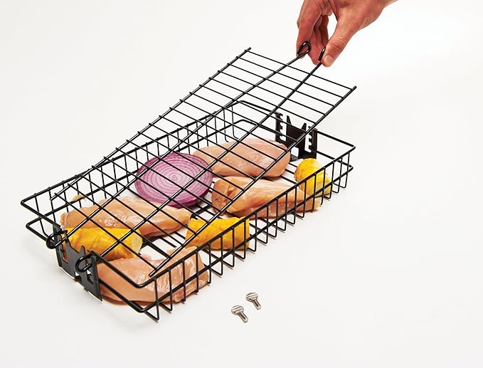 Onward Manufacturing Company Non-Stick Flat Spit Rotisserie Grill Basket