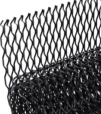 AggAuto Universal 40"x13" Car Grill Mesh 8x25mm Seagull Hole Black | Aluminum Alloy Automotive Grille Insert Bumper, One of the Most Multifunctional Shape Grids 100x33cm