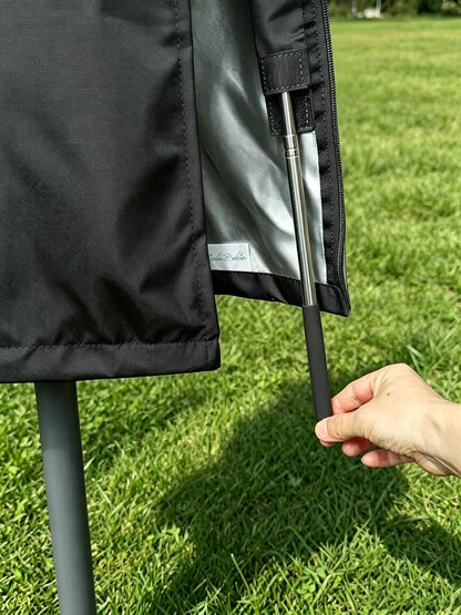 Patio Umbrella Covers for 10ft to 11ft Patio Umbrellas, Waterproof and Durable Market Parasol Ourdoor Umbrella Covers with Zipper and Rod