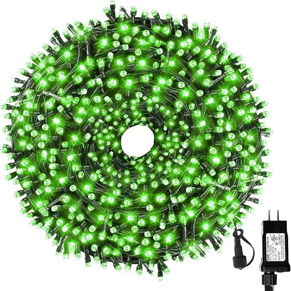 MZD8391 105FT 300LED Christmas Light Outdoor Indoor,Christmas Tree Light | Green, 100% UL Listed, Waterproof, 8 Light Modes, Timer & Memory, End To End Connect, Christmas String Light Outdoor Indoor
