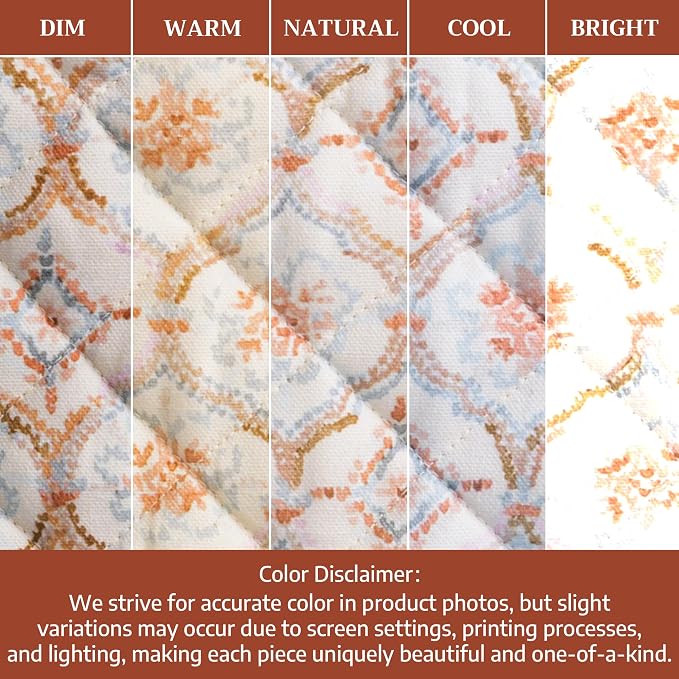 Maison d' Hermine 100% Cotton Oven Mitt & Pot Holder Set (7.5"x13" & 8"x8") | Heat Resistant BBQ Cooking Gloves with Loop Baking Grilling Kitchen Hotel Home Farmhouse Thanksgiving Christmas - Fair Isle