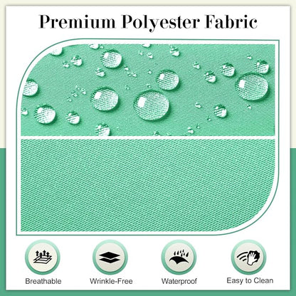 Cozyide Outdoor Chair Cushions, Waterproof Patio Seat Cushions with Adjustable Straps, Square Corner Patio Chair Cushions for Garden, Aqua Blue, 18.5x16x3 Inch (Pack of 4)