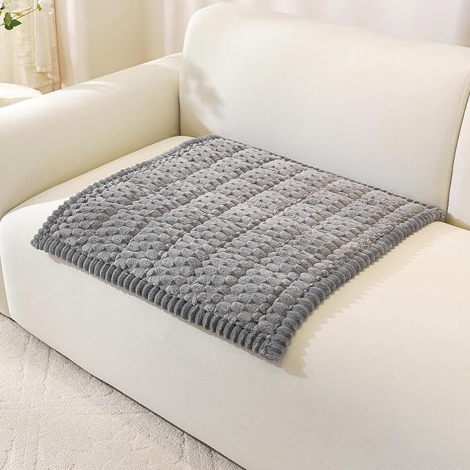 OstepDecor Couch Cover for Dogs, Washable Non Slip Sofa Cover for Pets | Soft Couch Covers for Sofa, Loveseat and Sectional, Furniture Protector Against Pet Hair & Dirt (27.6" x 27.6", Grey)