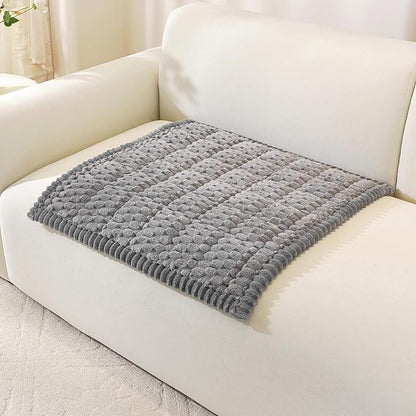 OstepDecor Couch Cover for Dogs, Washable Non Slip Sofa Cover for Pets | Soft Couch Covers for Sofa, Loveseat and Sectional, Furniture Protector Against Pet Hair & Dirt (27.6" x 27.6", Grey)