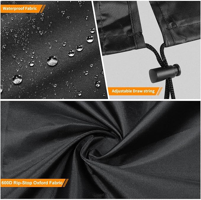 Grill Cover for Blackstone 22 Inch Griddle, Heavy Duty 600D Waterproof Oxford BBQ Grill Cover with Drawstrings, Flat top Gas Grill Cover Only Fits Blackstone 22" Tabletop Griddle with Hood