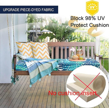 NettyPro Patio Bench/Swing Cushion Cover 45 x 18 x 3 Inch, Water Resistant UV Protection Outdoor Furniture Loveseat Cushion Slipcover with Zipper, Replacement Cover Only