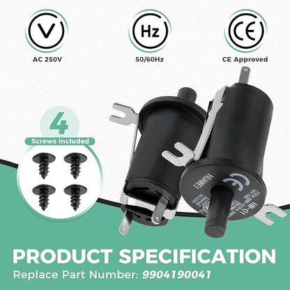 2 Pack 9904190041 Hopper Lid Door Switch Kit Replacement for Masterbuilt Gravity Series 560/800/1050 XL & Digital Charcoal Grill & Smokers with Mounting Screws