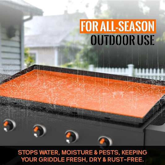 17” Silicone Griddle Mat for Blackstone - Heavy-Duty Food-Grade Griddle Cover & Full Surface Protection, Waterproof, Rust & Dust-Proof, Essential Blackstone Griddle Accessories for Outdoor BBQ