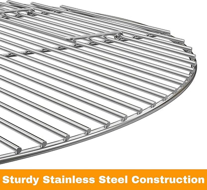 only fire Stainless Steel Cooking Grate BBQ Cladding Rod Cooking Grate for Grill, Fire Pit, 30-inch