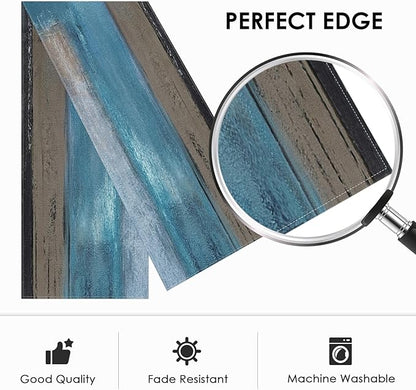 Emvency Blue and Grey Abstract Table Runner, Modern Oil Painting for Kitchen Coffee Table Family Dinners Holiday Parties Wedding Events Decor(13x72 inch)