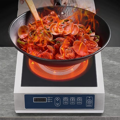 Commercial Induction Cooktop Burner for Kitchen, 1800W High Power Electric Countertop Stove, Portable Cooking Appliance for Home, Restaurant, Chef