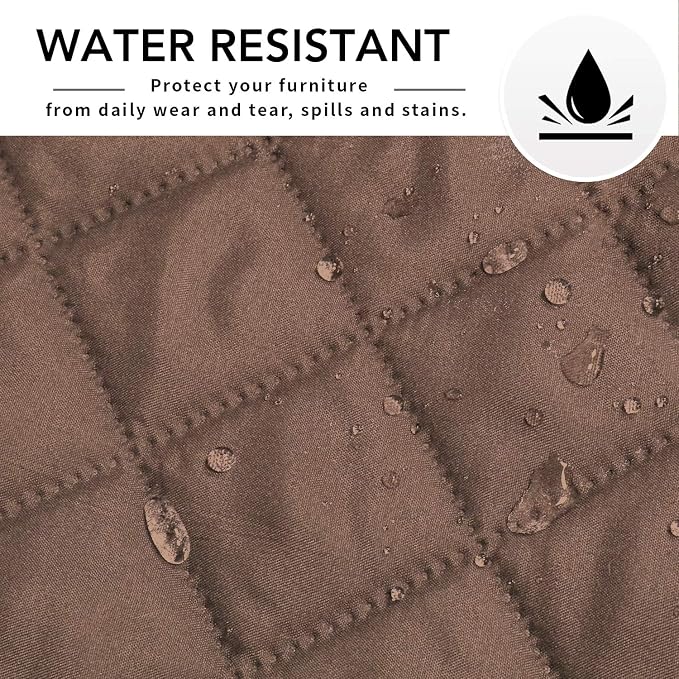 Easy-Going Reversible L-Shape Sectional Couch Cover, Small, Brown/Brown | Soft Sofa Slipcover For Dogs, Fits Left/Right Chaise Lounge Protector, Water Resistant Mat For Living Room