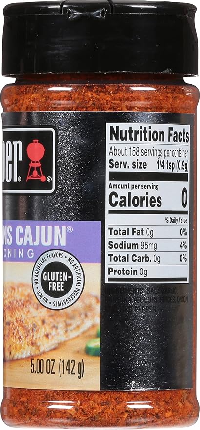 Weber N'Orleans Cajun Seasoning, 5 Ounce Shaker (Pack of 2)
