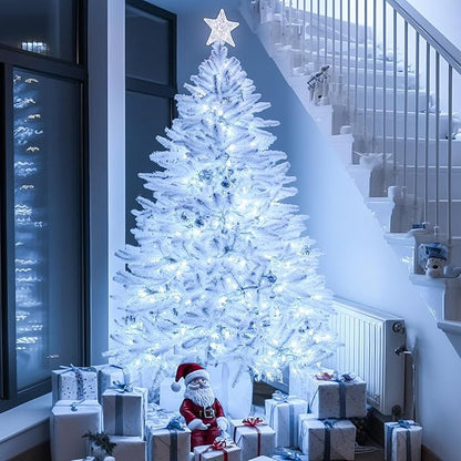 JMEXSUSS 66ft 200 LED White Christmas Lights Indoor Outdoor Plug in | Connectable String Twinkle Lights Outdoor Clear Wire Plug in for Bedroom Classroom House Fireplace Christmas Tree Decoration