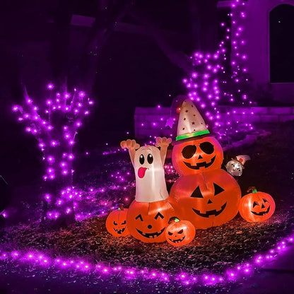 WBao Halloween Lights 500LED 174ft, Super Bright LED Halloween String Lights with UL Certified, 8 Lighting Modes, Timer, Memory & Waterproof for Indoor Outdoor Holiday Party Decorations, Purple
