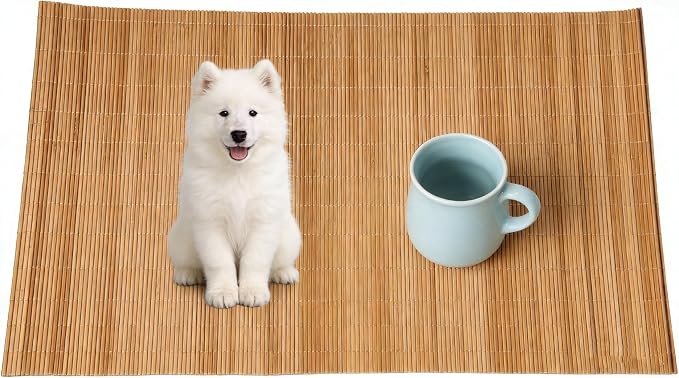 1PCS Dining Table Kitchen Placemat, Heat-Resistant Place Mat Stain Resistant Anti-Skid Washable Bamboo Table Mat Placemat Kitchen Table mat