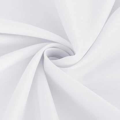 Fitable 8 Pack White Round Tablecloths - 120 Inches in Diameter | Wrinkle & Stain Resistant, Washable Polyester Fabric Cloth Cover, For Wedding, Party, Banquet, Formal Events