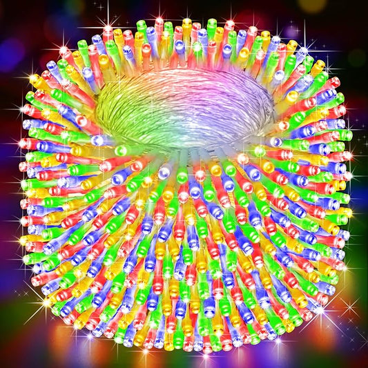 Christmas Lights Outdoor, 522FT 1300 LED String Lights with 8 Lighting Modes, Timer Memory Twinkle Fairy Lights Waterproof Plug in for Xmas Tree Wedding Party Holiday Decor(Multicolor)