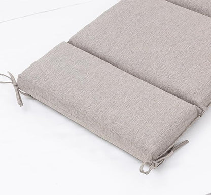 QILLOWAY Outdoor Chaise Lounge Cushion,All Weather High-Density Foam Recliner Chairs Replacement Cushions,Tan,Gray.