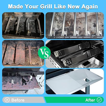 Replacement Parts for Nexgrill 720-0898, Drip Pan Grease Tray, Grill Heat Plates, Burner Tubes and Igniter for Nexgrill 720-0898 Deluxe 6 Burner Gas Grill