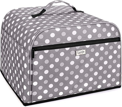 Luxja Dust Cover Compatible with Ninja Foodi Grill (AG301, AG302, AG400), Cover with Storage Pockets, Gray Dots