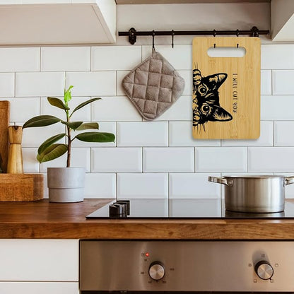 Funny Black Cat Cutting Board-I Will Cut You, Charcuterie Board for Kitchen Decor, House Warming Gifts for Cat Lovers Couples Friends -06