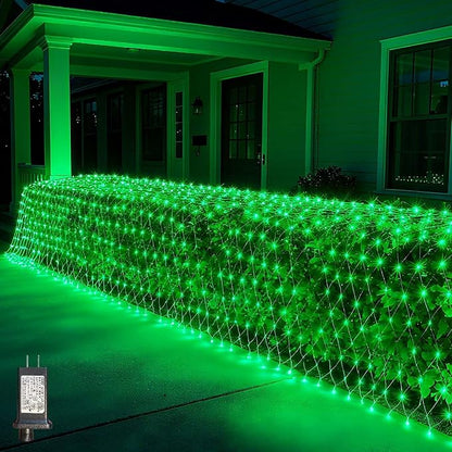 LitHome 21FT x 5FT Christmas Net Lights Outdoor Mesh Lights Connectable | 8 Modes 360 LED Halloween Green Net Light for Bushes, Giant Mesh Light Waterproof for Christmas Garden Party Roof Decor