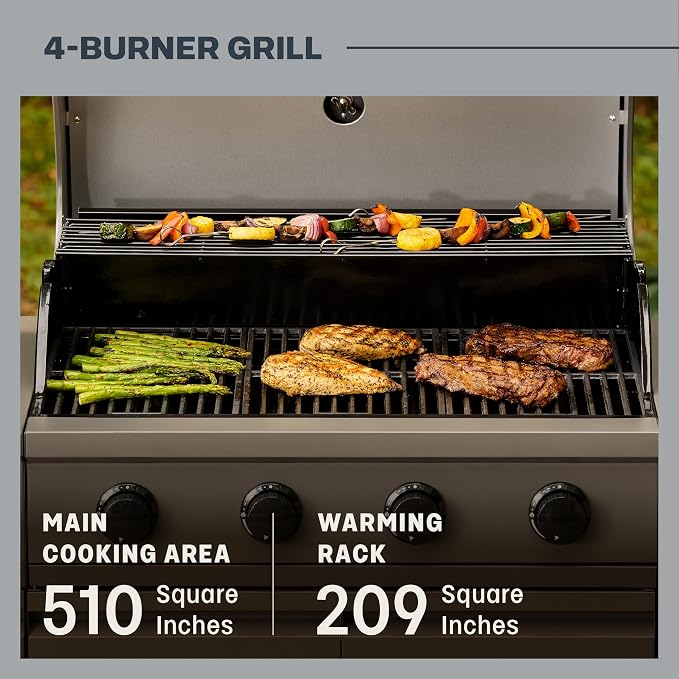 Tytus 4-Burner Gas Grill, Two Prep Carts, Charcoal Grill, and Pizza Oven | Anaheim Modular Outdoor Kitchen, Quick Assembly, Grill for Outdoor Cooking, Kitchen Island for BBQ, Cover Included