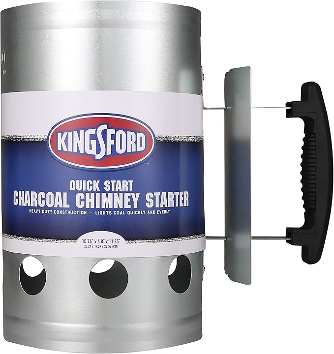 Royal Gourmet CC1830SC Charcoal Grill Offset Smoker with KINGSFORD Heavy Duty Deluxe Charcoal Chimney Starter
