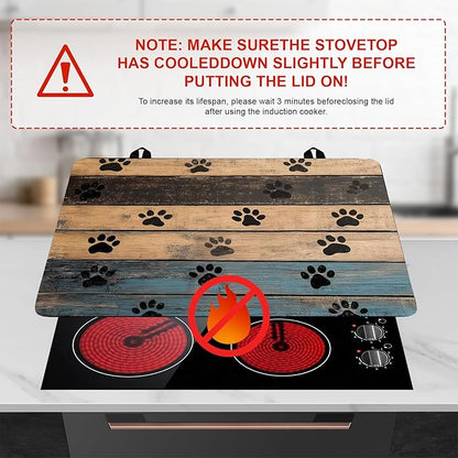 Stove Top Cover Retro Flower Gas Stove Top Cover for Home Decoration Kitchen Pad Non-Stick Washable Cooktop Covers Countertop Protector Keep Stove Clean 28"x20" (Texture-1)