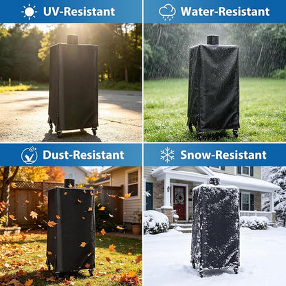 Vertical Pellet Smoker Cover for Pit Boss 4/5/7 Series Waterproof | Heavy Duty Grill Cover for Pit Boss 73550, PBV4PS1, PBV5PW1, PBV5P1 Vertical Pellet Smokers, with Zipper Design