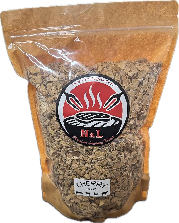 N&L BBQ Premium Smoking Wood Chips,BBQ Chips,Smoker Chips,BBQ,Grill APPLIANCES (Cherry Wood Chips)