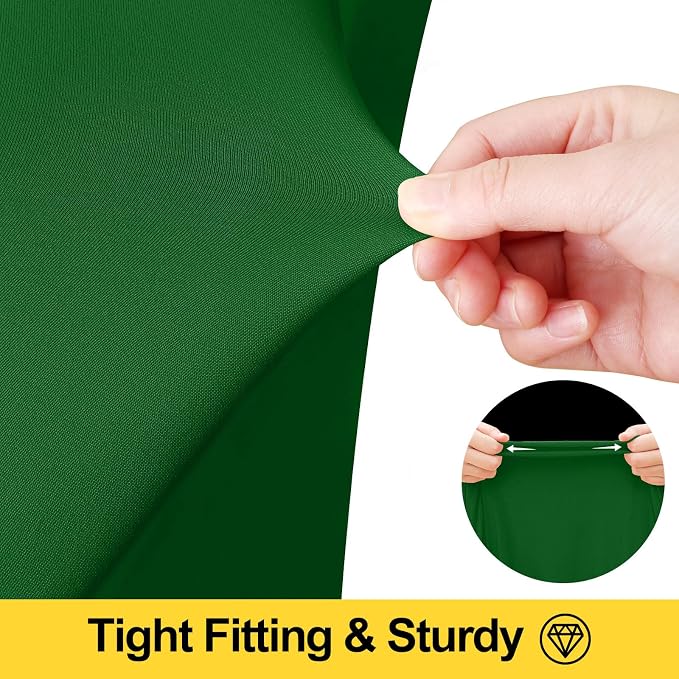 Smiry Spandex Elastic Fitted Table Cloth Skirt for 3FT Square Table | Stretch Washable Table Cloth, Banquet Table Cover for Wedding, Party, Indoor & Trade Shows, (Emerald Green, 34Lx34Wx30H)