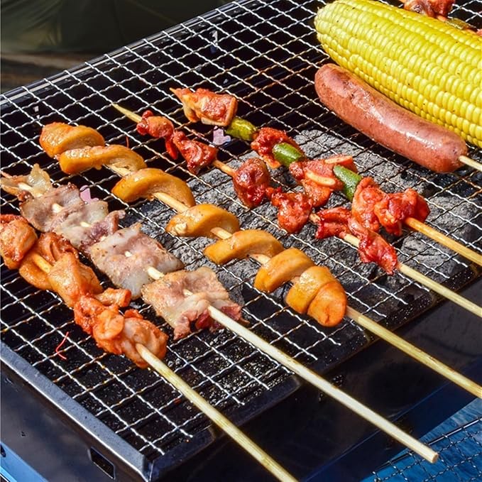 Outdoor Portable Charcoal Grill, Thickened Folding Barbecue Stove for Backyard and Patio, Household Barbecue Cooking Equipment, Ideal for Grilling and Outdoor Parties