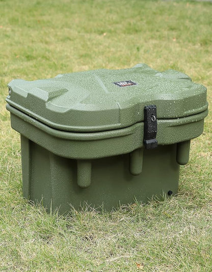 KEMIMOTO UTV Bed Storage Box 5.5GAL Compatible with Polaris Ranger General | 21L Green Bed Toolbox,Low-Density Polyethylene Cargo Box, Compatible with Ranger 1000/XP 900 570 500 2016-2026