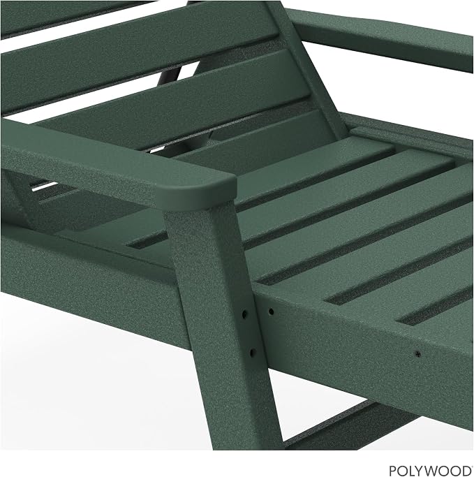 POLYWOOD Nautical Chaise, Green