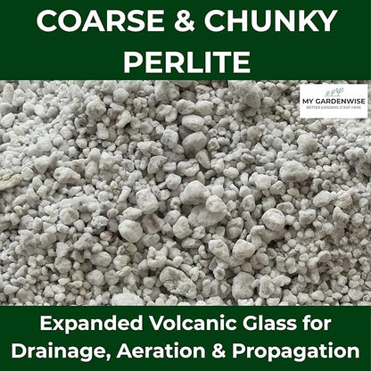 GARDENWISE Perlite for Plants, Coarse and Chunky Horticultural Perlite, Organic Perlite for Gardening Indoor & Outdoor, Perlite Bulk Bag, Made in USA (5 quarts)