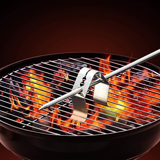 8 Pcs Meat Grill Thermometer Probe Holder Clip BBQ Temp Probe Clip Camping Barbecue Universal Style Design Holder Single and Three Hole for Ambient Temperature Readings Grill Ovens,2 Styles