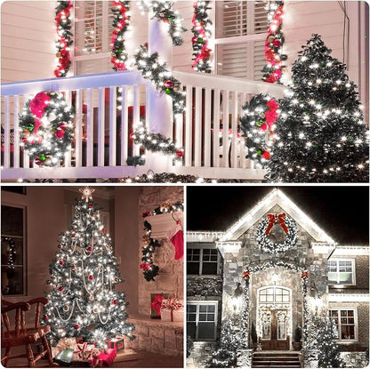 170FT 500 LED Christmas String Lights, Christmas Lights | End-to-End Plug 8 Modes - UL Certified - Outdoor Indoor Fairy Lights for Christmas Tree, Garden, Party, Wedding(Cool White)
