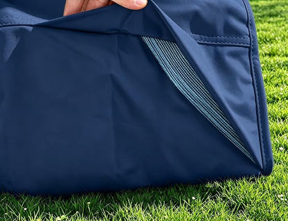Patio Umbrella Cover for 9ft to 13ft Offset Umbrella, Water Resistant, Curved Cantilever and Straight Pole Parasol Outdoor Umbrellas Cover with Zipper and Rod Dark Blue