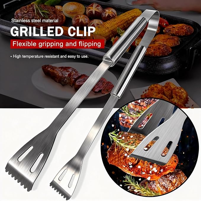 Small Travel 5-Piece 304 Stainless Steel Grill Tool Set with Storage Case – BBQ Grilling Accessories, Ideal Gift for Men & Cooking Lovers