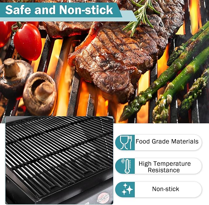 Criditpid Grill Replacement Parts for Chargriller 5050 5650 3001 5072 3008 Model. Grill Heat Plate Shield, Burners, Hanger Bracket, Igniter and Warming Rack for Char Griller Replacement Parts 5050.