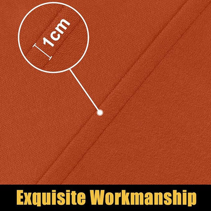 Smiry Rectangle Picnic Table Cloth, Waterproof Elastic Fitted Tablecloths for 6 Foot Tables, Washable Polyester Table Cover for Camping, Indoor and Outdoor (Rust, 30"x72")