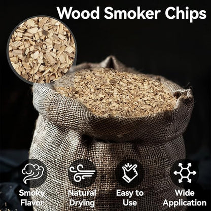 Sukh 420G Apple Wood Chips for Smoker - Wood Smoker Chips Smoking Wood Chips Flavors Wood Smoking Chips Grill Wood Chips Cocktail Smoker Smoker Wood Chips for Grilling,Smoking,Barbecue