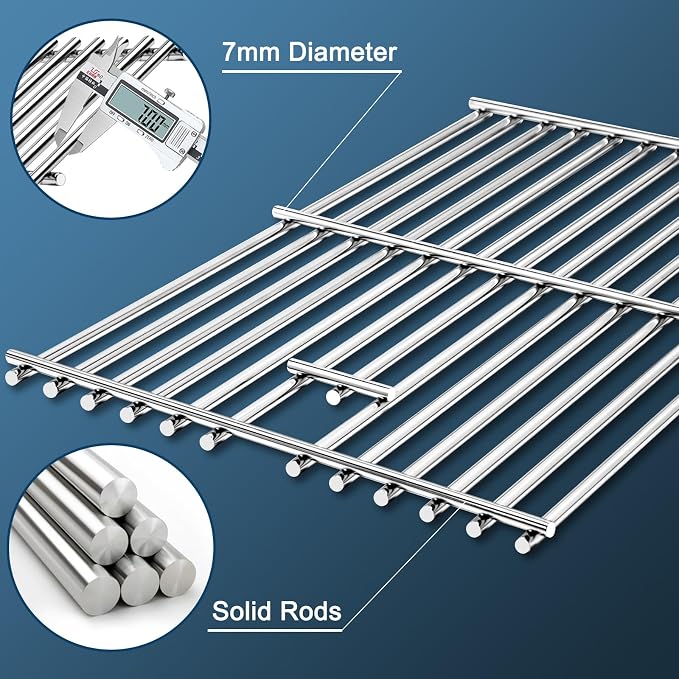 Replacement Parts for Nexgrill 720-0882A Evolution Infrared Plus 5-Burner Grill, Stainless Steel Heat Plates, Burner Tubes and Igniter, Grill Grates for Nexgrill 5 Burner 720-0882A Gas Grill