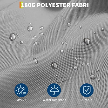 15FT Outdoor Patio Umbrella,Double-Sided Rectangle Market Umbrella with 36 LED Solar Lights & Base,UV50+ Weather-Resistant Oversized Outdoor Umbrella,Crank Lift,3-Way Shade for Pool,Garden,Backyard