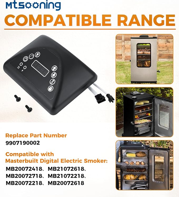 9907190002 Digital Control Panel LED Digital Display | Replacement for Masterbuilt MB20072418 MB20072618 and Other Smoker Grill Models