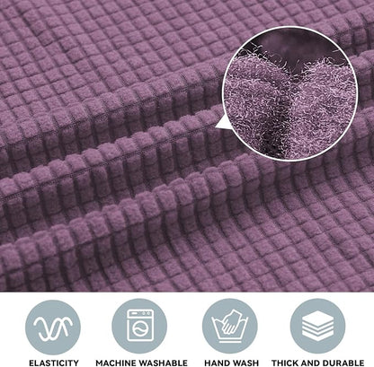 LURKA Stretch Oversized Sofa Slipcovers 1 Piece Couch Covers for 3 Cushion Couch Sofa Furniture Protector Full Sofa Covers with Elastic Bottom for Kids and Pet (X-Large,Purple)