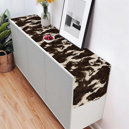 Cow Print Table Runner,Dining Decor for Kitchen Coffee Table Family Dinners Holiday Parties Wedding Events Decor(13x72 inch)